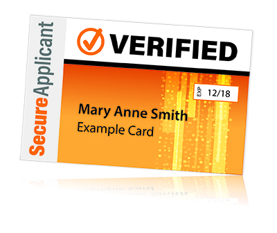 Secure Volunteer example ID Card